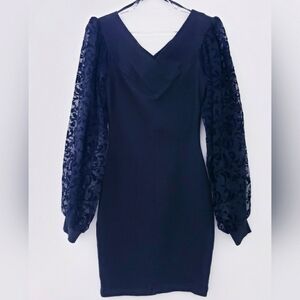 Vintage Yes Clothing Sheer Sleeve Mini Dress